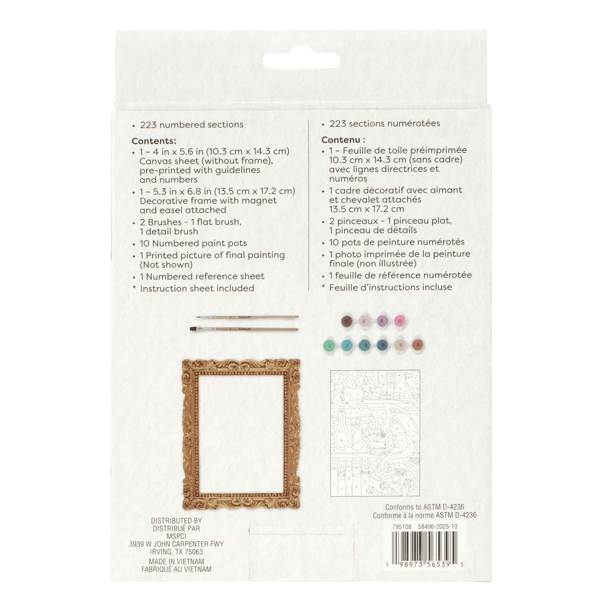 Book Dragon Paint-by-Number Framed Mini Kit by Artist's Loft®